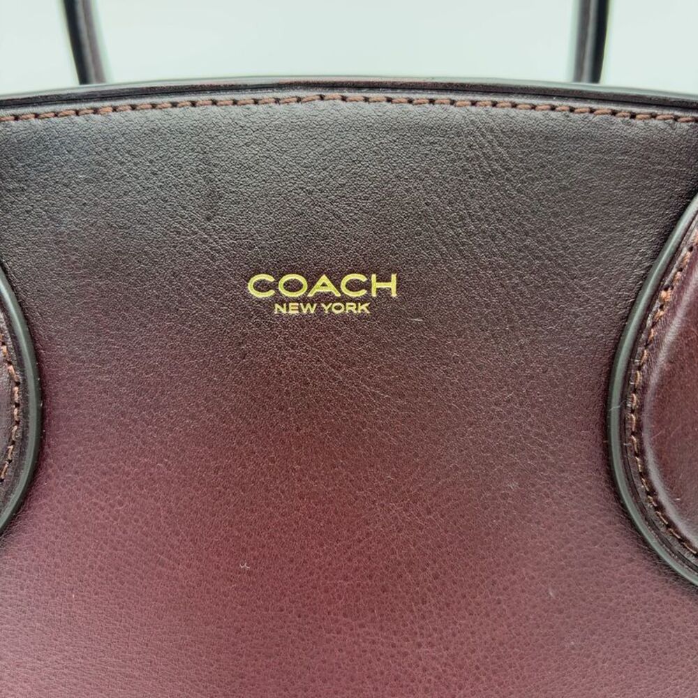 Coach Leather Satchel with Chain - Picture 3 of 6